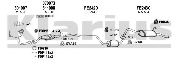 KLARIUS 360693U Exhaust System